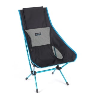 Helinox Campingstuhl Chair Two (hohe Rückenlehne stützt Rücken, Nacken und Schulter) schwarz/blau